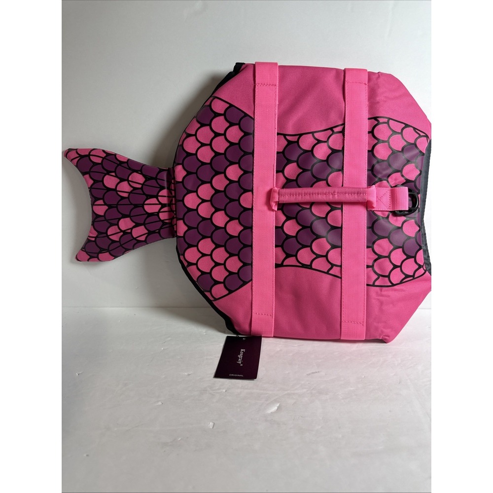 DOG LIFE VEST Pink Safely Vest Jacket, Pet Swim Preserver Mermaid Size‎ Large